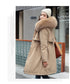 Winter Parka 2024 New Women Jacket Clothes Long Coat Wool Liner Hooded Jacket Fur Collar Thick Warm Snow Wear Fashion Parka